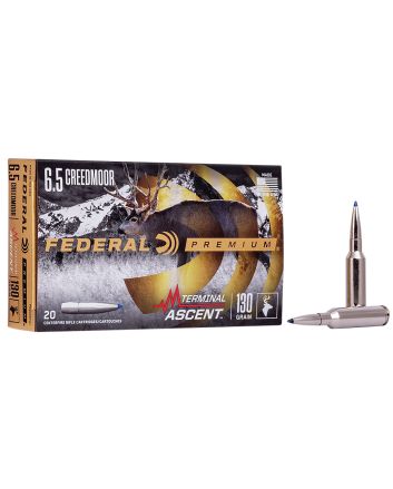 Federal P65CRDTA1 Premium Terminal Ascent 6.5Creedmoor 130gr 20 Per Box/10 Case