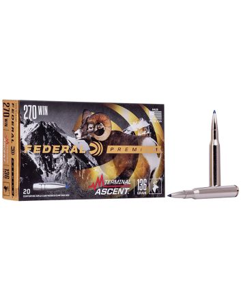 Federal P270TA1 Premium Terminal Ascent 270Win 136gr 20 Per Box/10 Case