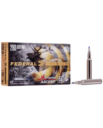 Federal P280A1TA1 Premium Terminal Ascent 280Ackley Improved 155gr 20 Per Box/10 Case