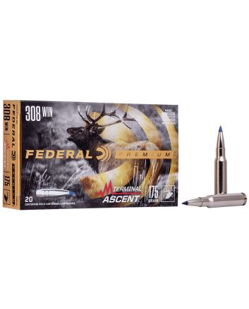 Federal P308TA1 Premium Terminal Ascent 308Win 175gr 20 Per Box/10 Case