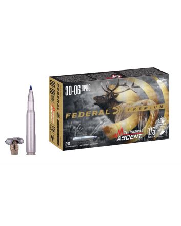 Federal P3006TA1 Premium Terminal Ascent 30-06Springfield 175gr 20 Per Box/10 Case