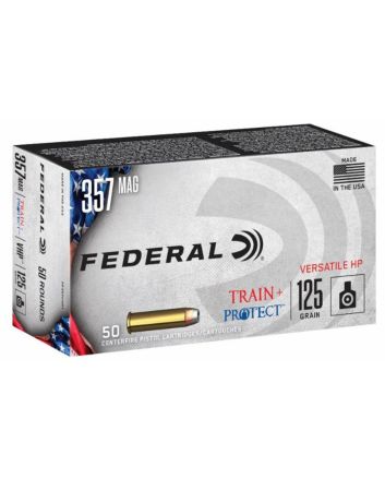 Federal TP357VHP1 Train + Protect357Mag 125gr Versatile Hollow Point 50 Per Box/10 Case