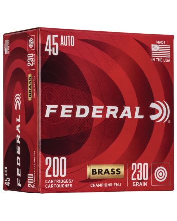 Federal WM52332 Champion Training 45ACP 230gr Full Metal Jacket 200 Per Box/5 Case