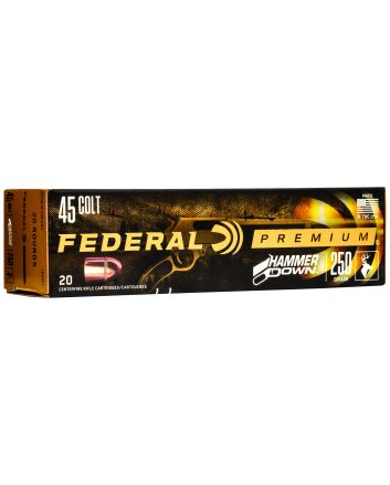 Federal LG45C1 Premium HammerDown 45Colt 250gr Bonded Hollow Point 20 Per Box/10 Case