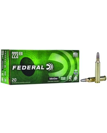 Federal BC223NT5 BallistiClean Reduced Hazard Training 223Rem 42gr Lead Free Frangible 20 Per Box/25 Case