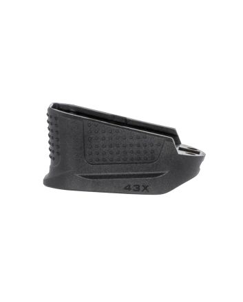 Strike Industries EMPG43XBK Enhanced Magazine Platemade of Polymer with Black Finish &amp; Extra Gripping Surface for Glock 43X Magazines (Adds 2rds)