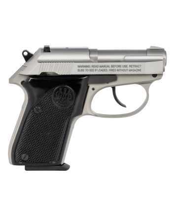 Beretta USA J320500CA TomcatMicro-Compact Frame 32 ACP 7+1, 2.40" Blued Steel Tip-Up Barrel, Satin Stainless Steel Slide, Satin Aluminum Frame