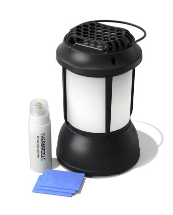 Thermacell PSLL2 Patio Shield Lantern Mosquito Repeller Black Effective 15 ft Odorless Scent Repels Mosquito Effective Up to 12 hrs