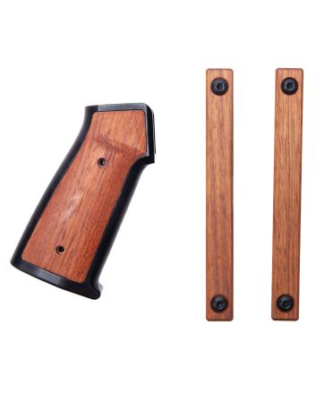 Sharps Bros SBARG01 AR-15 Grip Set Black Cerakote 6061-T6 Aluminum Frame w/Brazilian Cherry Inserts