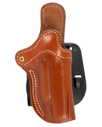 1791 Gunleather ORPDH1CBRR BH1 Optic Ready Size 01 OWB Style made of Leather with Classic Brown Finish, Adjustable Cant &amp; Paddle Mount Type fits 4-5" Barrel 1911 for Right Hand