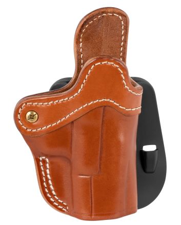 1791 Gunleather ORPDH21CBRR BH2.1 Optic Ready OWB Size 2.1 Classic Brown Leather Paddle Compatible w/Glock 17/S&amp;W M&amp;P Shield/Springfield XD Right Hand