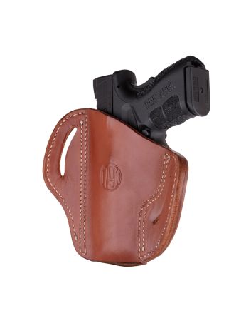 1791 Gunleather ORBH24SCBRR BH2.4S Optic Ready OWB Size 2.4S Classic Brown Leather Belt Slide Fits FN 509 Fits HK VP9SK Right Hand