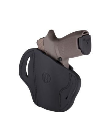 1791 Gunleather ORBH24SSBLR BH2.4S Optic Ready OWB Size 2.4S Stealth Black Leather Belt Slide Fits FN 509/HK VP9SK Right Hand