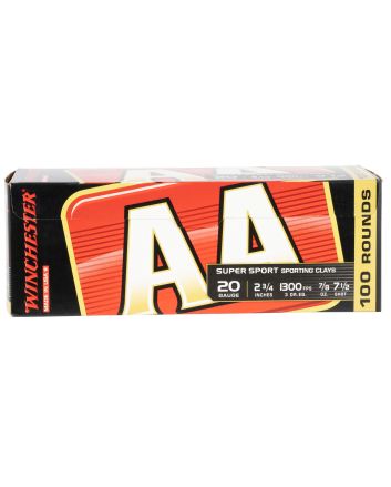 Winchester Ammo AASC207VP AA Sporting Clay 20Gauge 2.75" 7/8oz 7.5Shot 100 Bx/2 Case *Value Pack