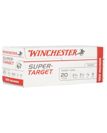 Winchester Ammo TRGT208VP Super-Target20Gauge 2.75" 7/8oz 8Shot 100 Box/2 Case *Value Pack