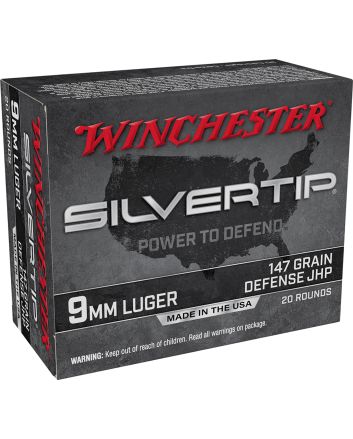 Winchester Ammo W9MMST2 Silvertip9mmLuger 147gr Silvertip Jacket Hollow Point 20 Per Box/10 Case