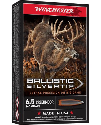 Winchester Ammo SBST65CM Ballistic Silvertip6.5Creedmoor 140gr Rapid Controlled Expansion Polymer Tip 20 Per Box/10 Case