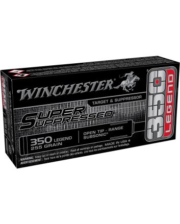 Winchester Ammo SUP350 Super Suppressed350Legend 255gr Open Tip Range 20 Per Box/10 Case