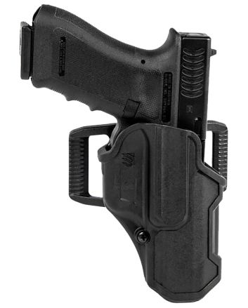Blackhawk 410713BKR T-Series L2C Non-Light Bearing OWB Black Polymer Belt Loop/Clip Compatible w/Glock 20/21/37/38 Right Hand