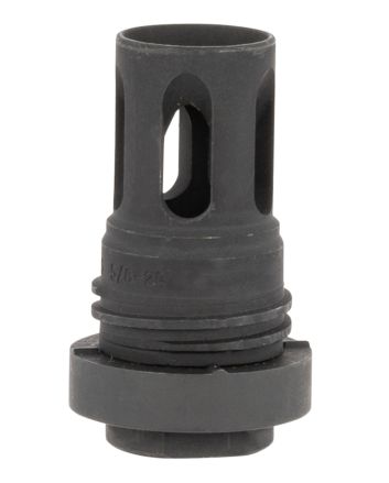 Yankee Hill 431524A Mini QD Flash Hider Black Phosphate Steel with 5/8"-24 tpi Threads &amp; 2.13" OAL for 5.56x45mm NATO AR-Platform