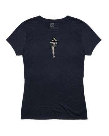 Magpul MAG1124410XS Hula Girl CVC Women's Navy Cotton/Polyester/Rayon Short Sleeve XS