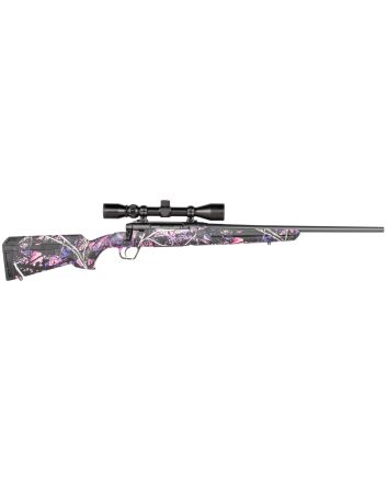 Savage Arms 57476 Axis XP Compact 6.5 Creedmoor 4+1 20" Matte Black Steel Barrel, Drilled &amp; Tapped Steel Receiver, Fixed Muddy Girl Synthetic Stock, Weaver 3-9x40mm, Right Hand