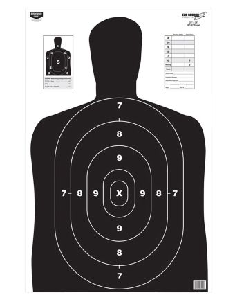 Birchwood Casey 37021 EZE-Scorer BC-27 Silhouette Paper Target 23" x 35" 100 Per Pack