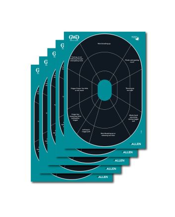 Girls With Guns 15283 SplashSelf-Adhesive Paper Black/Teal 12"x18" Oval 5 Pack