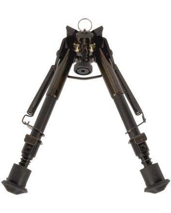 Allen 2207 BozemanRifle Bipod Black Aluminum w/Sling Swivel Stud Mount, Rubber Feet &amp; 6-9" Vertical Adjustment