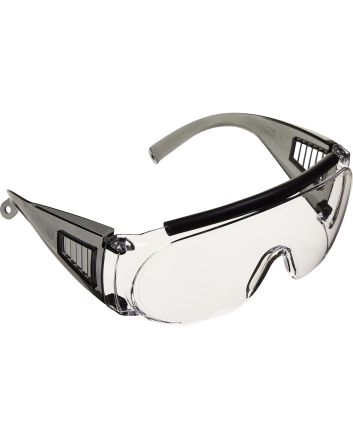 Allen 2169 Fit Over Shooting Glasses Adult Clear Lens Gray Frame