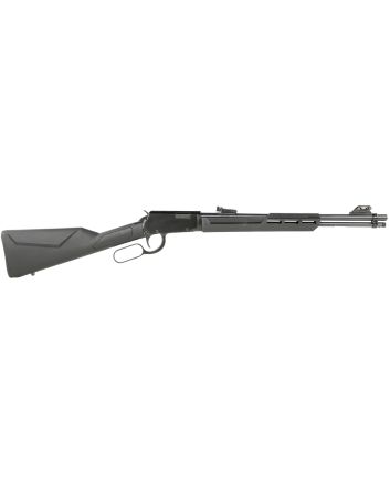 Rossi RL22181SY Rio BravoLever Action 22 LR Caliber with 15+1 Capacity, 18" Round Barrel, Polished Black Metal Finish &amp; Black Synthetic Stock Right Hand (Full Size)