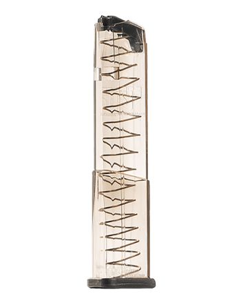 ETS Group GLK43X19 Pistol Mags19rd Extended 9mm Luger Compatible w/ Glock 43X/48 Clear Polymer