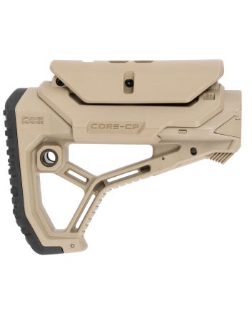 FAB Defense FXGLCORECPT GL-CoreButtstock for AR-15/ M4 w/Adjustable Cheek-Rest Flat Dark Earth Fiberglass Reinforced Polymer