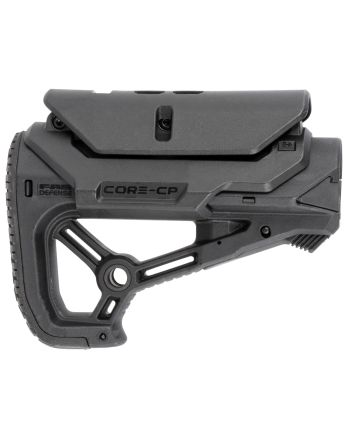 FAB Defense FXGLCORESCP GL-Core S CP CQB Optimized Combat Buttstock w/Adjustable Cheek-Rest for AR-15/ M4 Black Fiberglass Reinforced Polymer