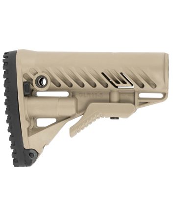 FAB Defense FXGLR16T GLR-16Buttstock for AR-15/ M16 Flat Dark Earth Polymer