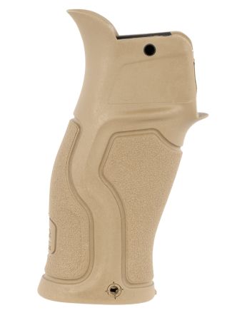 FAB Defense FX-GRADUST Gradus Ergonomic Pistol Grip 15 Degree Flat Dark Earth Polymer with Rubber Overmold for AR-15, AR-10, M4, M16