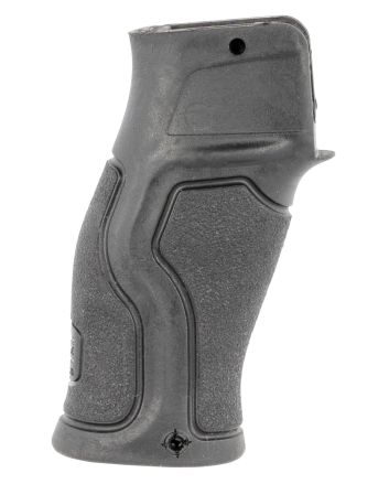 FAB Defense FXGRADUSFBVB Gradus Ergonomic Flat Beavertail Black Polymer w/Rubber Overmold, Fits AR/AK