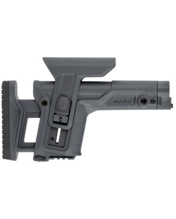 FAB Defense FXRAPSGR RAPS Rapid Adjustment Precision Stock Integrated Cheek-Rest &amp; Adjustable LOP Ambidextrous 1Latch System Gray Polymer