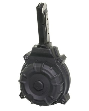 ProMag DRMA15 Standard50rd Drum 9mm Luger Fits S&amp;W M&amp;P Shield Black DuPont Zytel Polymer