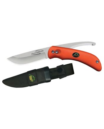 Outdoor Edge SZ20NC SwingBlade3.60"/3.20" Folding Skinning/Gutting Plain Aichi AUS8 SS Blade Blaze Orange TPR Handle