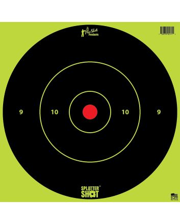Pro-Shot 12BGREENTG5PK SplatterShot12" Bullseye Hanging Tagboard Black/Green Impact Enhancement White 5 Pack