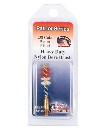 Pro-Shot PSP389 Patriot Series Bore Brush .38 Cal/ 9mm Pistol #8-32 Thread Nylon Bristles Brass Core