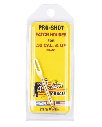 Pro-Shot PH30 Brass Patch Holder.30 - .50 Cal Rifle/Pistol #8-32" Thread Brass