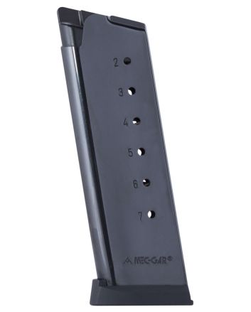 Mec-Gar MGCO4507BPF StandardBlued Detachable 7rd 45 ACP for 1911 Officer