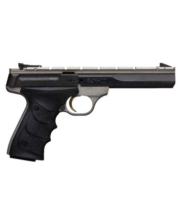 Browning 051564490 Buck Mark Contour 22 LR 10+1 5.50" Contoured Barrel, Matte Black Optic Ready/Serrated Steel Slide, Gray Anodized Aluminum Frame, Black Ultragrip RX Grips