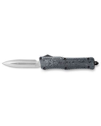 CobraTec Knives LCFCTK1LDNS CTK-1Large 3.75" OTF Dagger Plain D2 Steel Blade/Carbon Fiber Aluminum Handle Features Glass Breaker Includes Pocket Clip