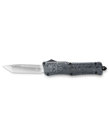 CobraTec Knives LCFCTK1LTNS CTK-1Large 3.75" OTF Tanto Plain D2 Steel Blade/Carbon Fiber Aluminum Handle Features Glass Breaker Includes Pocket Clip