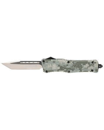 CobraTec Knives LADCCTK1LTNS CTK-1Large 3.75" OTF Tanto Plain D2 Steel Blade/Army DigiCamo Aluminum Handle Features Glass Breaker Includes Pocket Clip