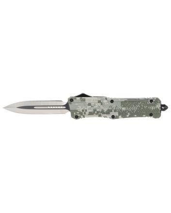CobraTec Knives LADCCTK1DAGNS CTK-1Large 3.75" OTF Dagger Plain D2 Steel Blade/Army DigiCamo Aluminum Handle Features Glass Breaker Includes Pocket Clip