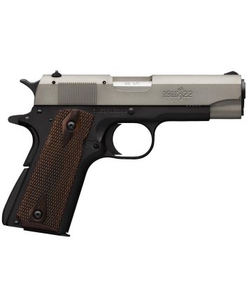 Browning 051879490 1911-22 A1 *CA Compliant Full Size Frame 22 LR 10+1. 4.25" Stainless Steel Barrel, Gray Anodized Serrated Slide, Matte Black Aluminum Frame w/Beavertail